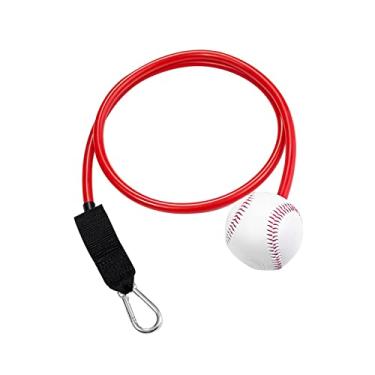 Imagem de Faixas de arremesso de beisebol, elástico para exercícios de beisebol, treinador de beisebol, para alongamento, vermelho