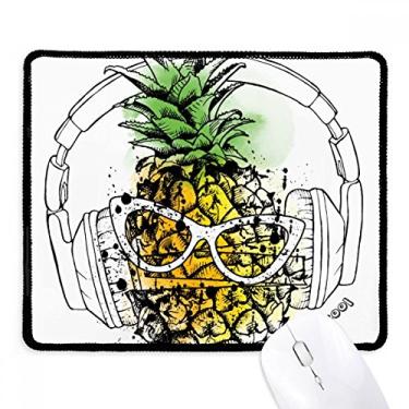 Imagem de Headset Abacaxi Óculos de Sol Fruit Mousepad Borda Costurada Tapete Borracha Gaming Pad