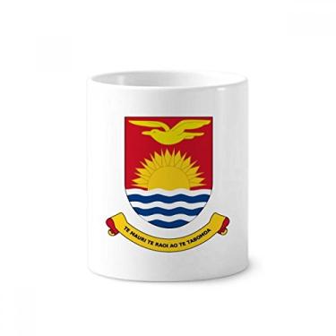 Imagem de Porta-canetas Kiribati Oceania National Emblema escova de dentes caneca, suporte de cerâmica