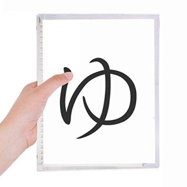 Imagem de Caderno YU de folhas soltas com personagens japoneses Hiragana recarregável, diário de papelaria