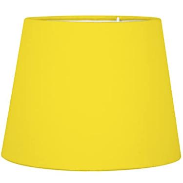 Imagem de Cúpula de Abajur Tecido Amarelo 20x16cm