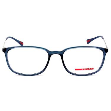 Imagem de Prada Linea Rossa VPS03H Azul Translucido CZH-1O1 55mm - Óculos de Grau