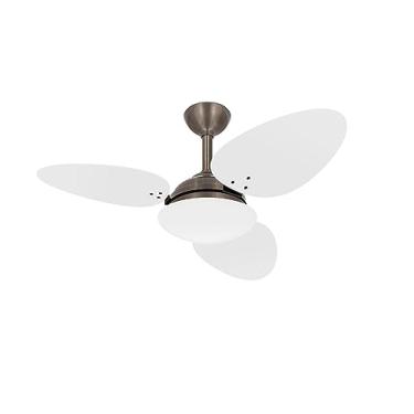 Imagem de Ventilador Teto Trevo 3 Pás MDF Branca Potente Ventax 220V