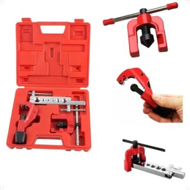 Imagem de Flangeador 3/16 a 5/8 + Cortador De Tubos Cano Cobre 1/8 A1.1/8 Maleta