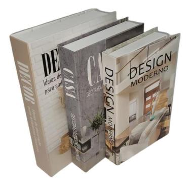Imagem de Livro Enfeite Porta Objetos 3 Caixas Organizadoras - Decorativo Id - A