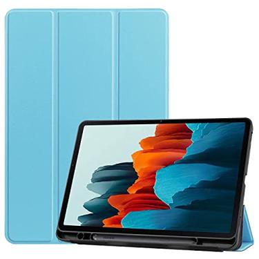 Imagem de Capa protetora para tablet Para SumSung Galaxy Tab S7 11 Polegada 2020 T870 / 875 Tablet Case Capa, Soft Tpu. Capa de proteção com auto vigília/sono (Color : Light Blue)