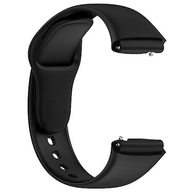 Imagem de LOKEKE Pulseira de substituição compatível com Redmi Watch 3 – Pulseira de substituição de silicone para relógio de pulso compatível com Redmi Watch 3/3 Lite / 3 Active (silicone preto)