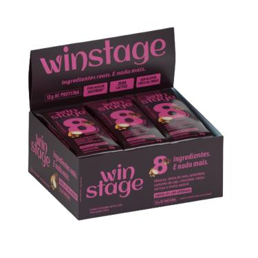 Imagem de Barra de Proteína Chocolate com Amêndoas 54g WinStage 12 Unidades