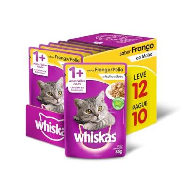 Imagem de Ração Úmida Whiskas Sachê Frango ao Molho para Gatos Adultos - Leve 12 Pague 10