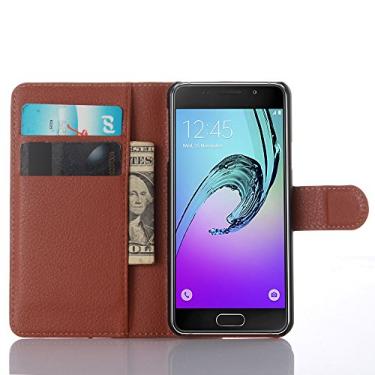 Imagem de Capa para Samsung Galaxy A3 (modelo 2017) â€“ Capa carteira flip de couro PU de para Galaxy A3 (modelo 2017), capa de proteção de telefone estilo empresarial, capa com [compartimentos