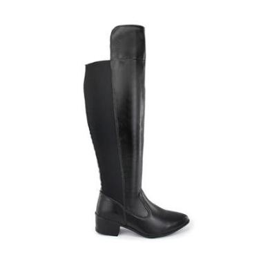 Imagem de Bota Feminina Montaria Cano Alto Design Country Vaquejada Moda Inverno Frio Quentinha Peão-Feminino