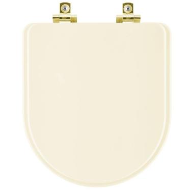 Imagem de Assento Sanitário Soft Close Belle Epoque Creme para vaso Deca com Ferragem Dourada