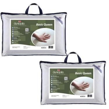 Imagem de 2 Travesseiros Látex Basic Queen - 15cm - Dunlopillo