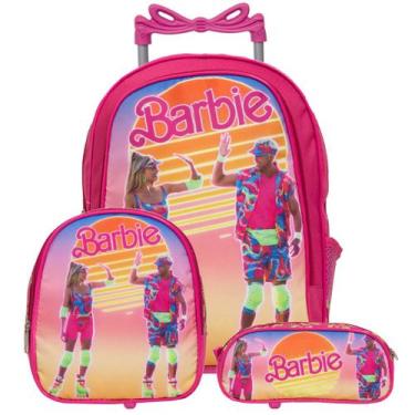 Imagem de Mochila Escolar Barata Barbie Rodinhas Lancheira Infantil - TOYS 2U