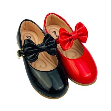 Imagem de Kit Com 2 Pares Sapatilha Infantil Menina Boneca Verniz Confortável SP