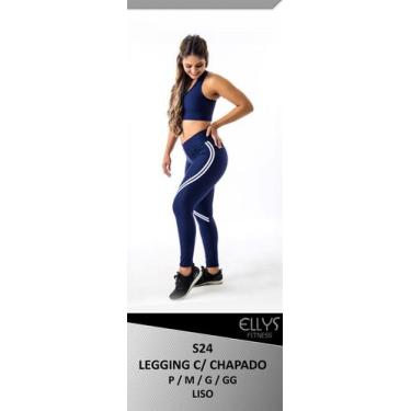 Imagem de Calça feminina legging fitness com chapado - Ellys Fitness, Preta, P
