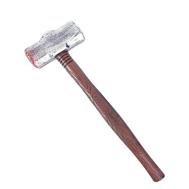 Imagem de Soochat Halloween Hammer Props, Plastic Bloody Hammer, Plastic Fake Hammer, Halloween Cosplay Costume Party Trick Props