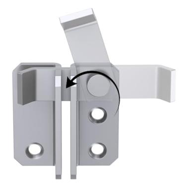 Imagem de Fechadura para porta direita, trava de segurança, trava deslizante para armário de celeiro, gaiola de animais de estimação, jardim, madeira, janela, garagem, janela, porta deslizante, aço inoxidável,