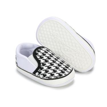 Imagem de Clowora Unsex Sapatos de lona para meninos e meninas, recém-nascidos, antiderrapante, sola macia, para berço, tênis casual para bebês e crianças pequenas, 022/Sola de borracha branca, 3-6 Meses
