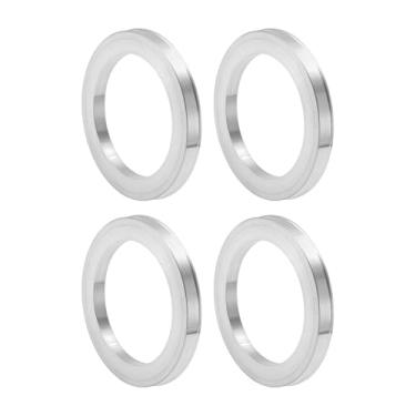 Imagem de INFINAUTO Anéis centralizados no cubo da roda do carro OD 100,1 mm para ID 73,6 mm eixo central de rodas amortecedores Hubrings liga de alumínio tom prata durável