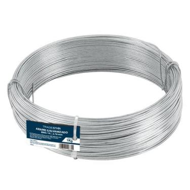 Imagem de Arame Galvanizado Nº14 Bwg 14 Fio 2,10MM Liso 1kg Tradestar
