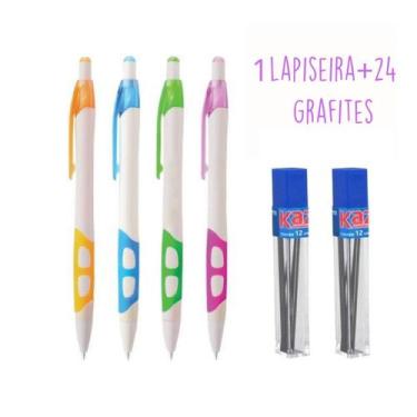 Imagem de KIT LAPISEIRA COLORS KAZ 0.5mm + 24 GRAFITE, Rosa