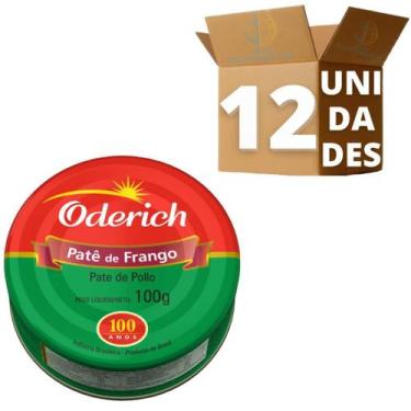 Imagem de Kit 12 Pate De Frango Oderich Enlatado 100g