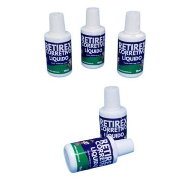 Imagem de Kit 5un Corretivo Escolar Líquido 18ml Retirex cada frasco