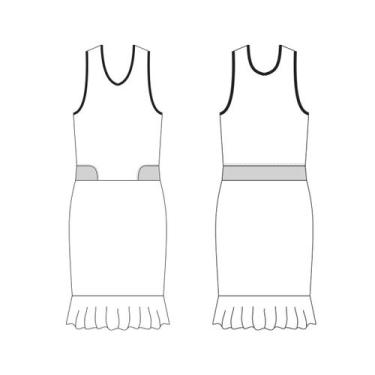 Imagem de Molde vestido com transparência tamanho PP ao EXG by Maísa Rasche - ED