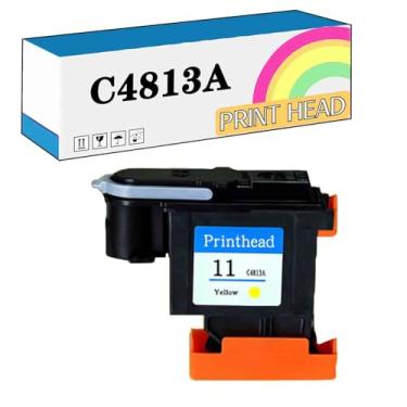 Imagem de YIZHIYZ Para HP 11 Cabeçote de impressão de tinta preto amarelo ciano magenta 4 peças cor brilhante para K850 K850DN 9100 9110 9120 9130 20PS 50PS 70 100Plus 1000 1100 1100D 1100DTN 1200 2250,