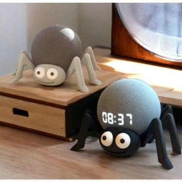 Imagem de Suporte Alexa Echo Dot 4 ou Echo Dot 5. Tema Aranha decoração criativa