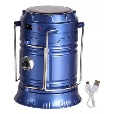 Imagem de Lampião Lanterna Solar Led Luminaria Recarregavel Usb - LUATEK 