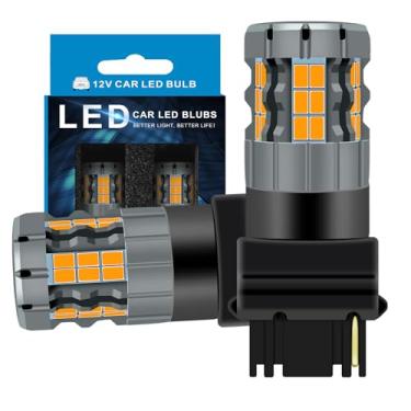 Imagem de Zyvirexa Lâmpadas LED de seta 3156 compatíveis com Nissan Frontier 2005-2021 (traseira), amarelo âmbar, pacote Plug and Play com 2