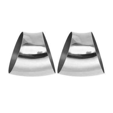 Imagem de Motoforti 2 peças 17.8 cm polegadas OD 45 graus mandril curva tubo cotovelo carro modificado tubo de escape tubulação espessura 1,5 mm/16GA 180x212x1,5 mm aço inoxidável 304 tom prata