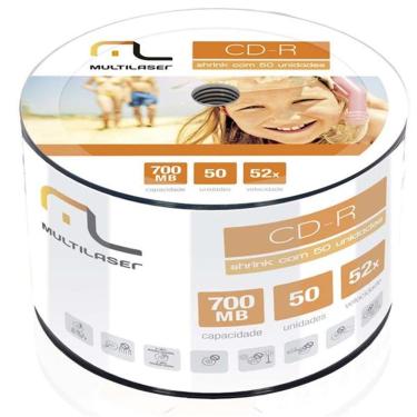 Imagem de Midia CDR Multilaser CD051 Tubo c/50 700MB 52x C/Logo