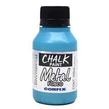 Imagem de Tinta Chalk Paint Metálica Fosca Corfix 100ml - 23111, 406 - AZUL TIFA