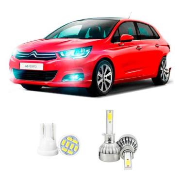 Imagem de Lampada Led Farol Baixo Citroen C4 2010 A 2019 20000lm - V10, Branco
