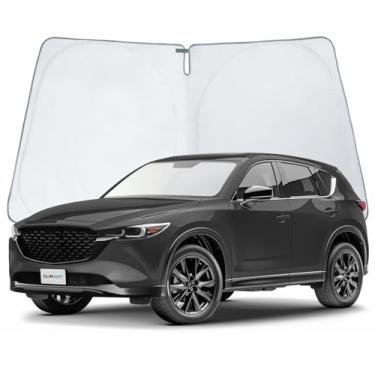 Imagem de CLIM ART Para-sol de para-brisa para Mazda CX-5 2017-2025, para-sol de carro dobrável de ajuste personalizado, protetor solar de veículo, capa de para-brisa frontal automotiva, acessórios de carro