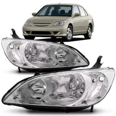 Imagem de Farol honda civic 2004 2005 2006 elétrico sem motor - TYC, Direito