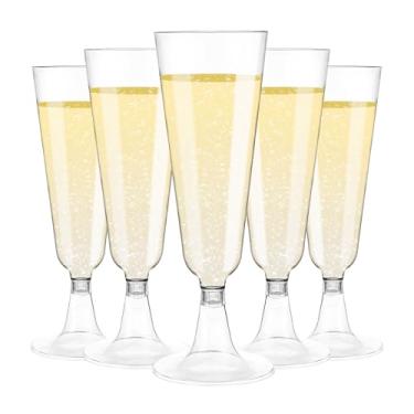 Imagem de Sakeye Pacote com 40 taças de champanhe de plástico para artigos de festa de aniversário de noivado