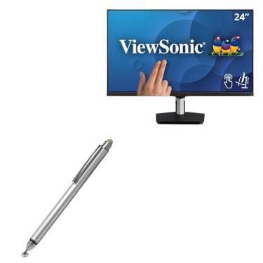 Imagem de BoxWave Caneta Stylus compatível com Viewsonic TD2455 - Caneta Stylus capacitiva DualTip, ponta de disco de fibra - prata metálica