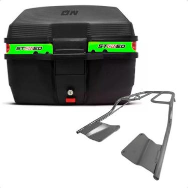 Imagem de Bau Moto Bauleto Stoned 35 Litros Bagageiro Titan 160 16/23 - Faixa Verde