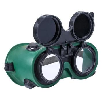 Imagem de Máscara Óculos Solda Lente Dupla Emborrachado Soldador - Tatudeboa