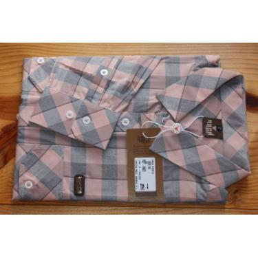 Imagem de Raça Rodeio Camisa Masculina Xadrez Tamanho 4, Cinza, Rosa