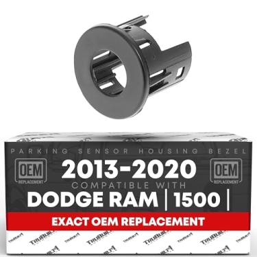 Imagem de TRUBUILT1 AUTOMOTIVE Moldura da carcaça dos sensores de estacionamento, lado do motorista dianteiro e do passageiro - compatível com Dodge Ram 1500 2013-2020 - Moldura do sensor de auxílio de