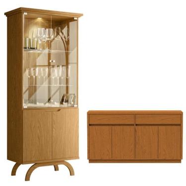 Imagem de Cristaleira Vicenza Com Aparador Buffet Ana Ype – New Ceval