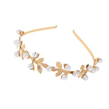 Imagem de Asphinien Faixa de cabelo de videira dourada de metal oco borboleta tiara de casamento tiara de noiva coroa larga grossa flor cabeça argola antiderrapante acessório para cabeça diária joia de cabelo