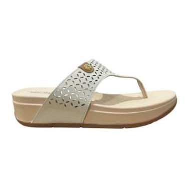 Imagem de Sandália Rasteira Casual Feminino Modare 7207.104 Branco-Feminino