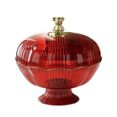 Imagem de AFXGUSD Fruteira com Tampa E Figura de Urso, Design de Drenagem, Base Removível para Balcão de Cozinha, Vermelho, Tamanho real