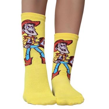 Imagem de Meia Infantil Personagens Disney Cano Longo Trifil Conforto Algodão, A
